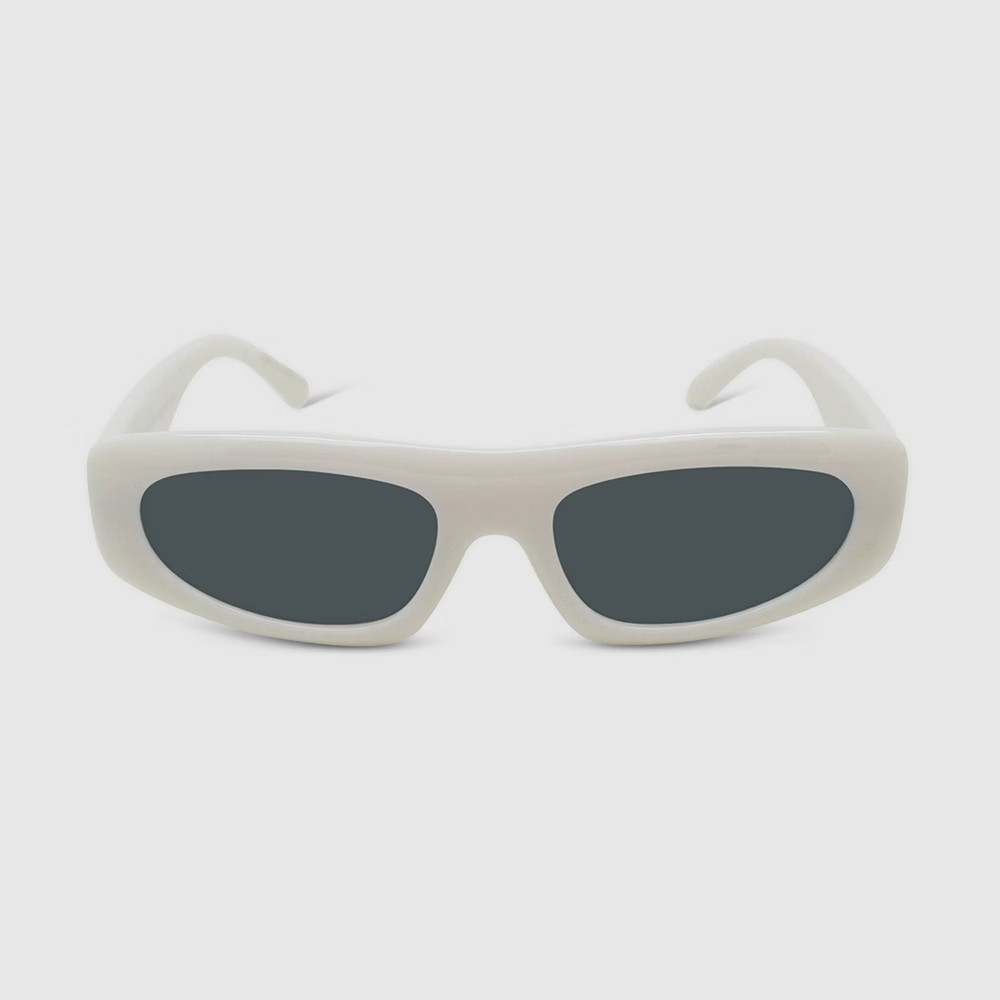 Women's Plastic Rectangle Sunglasses - Wild Fable White | Target