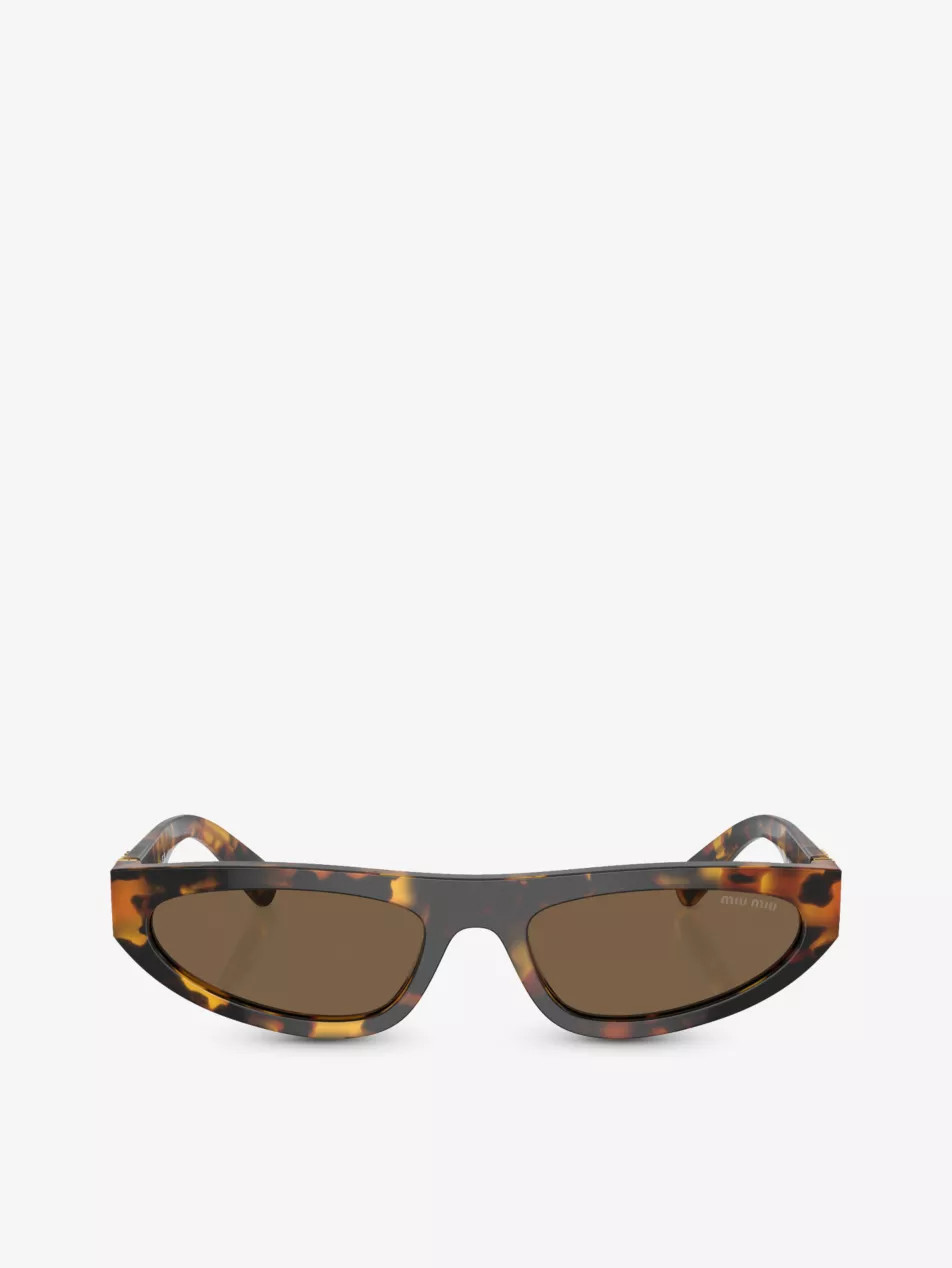 MU 07ZS irregular-frame acetate sunglasses | Selfridges