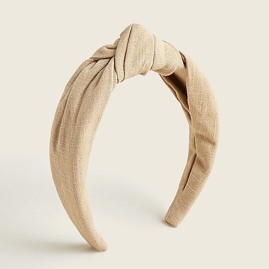 Linen large knot headband | J.Crew US