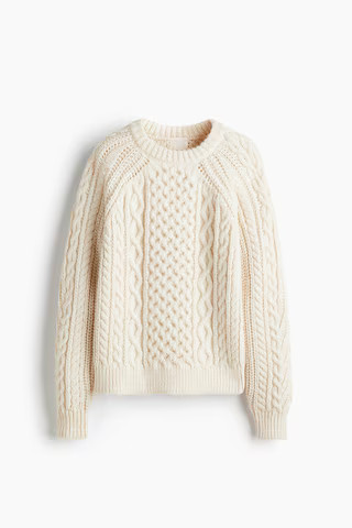 H & M - Cable-Knit Sweater - Beige | H&M (US + CA)
