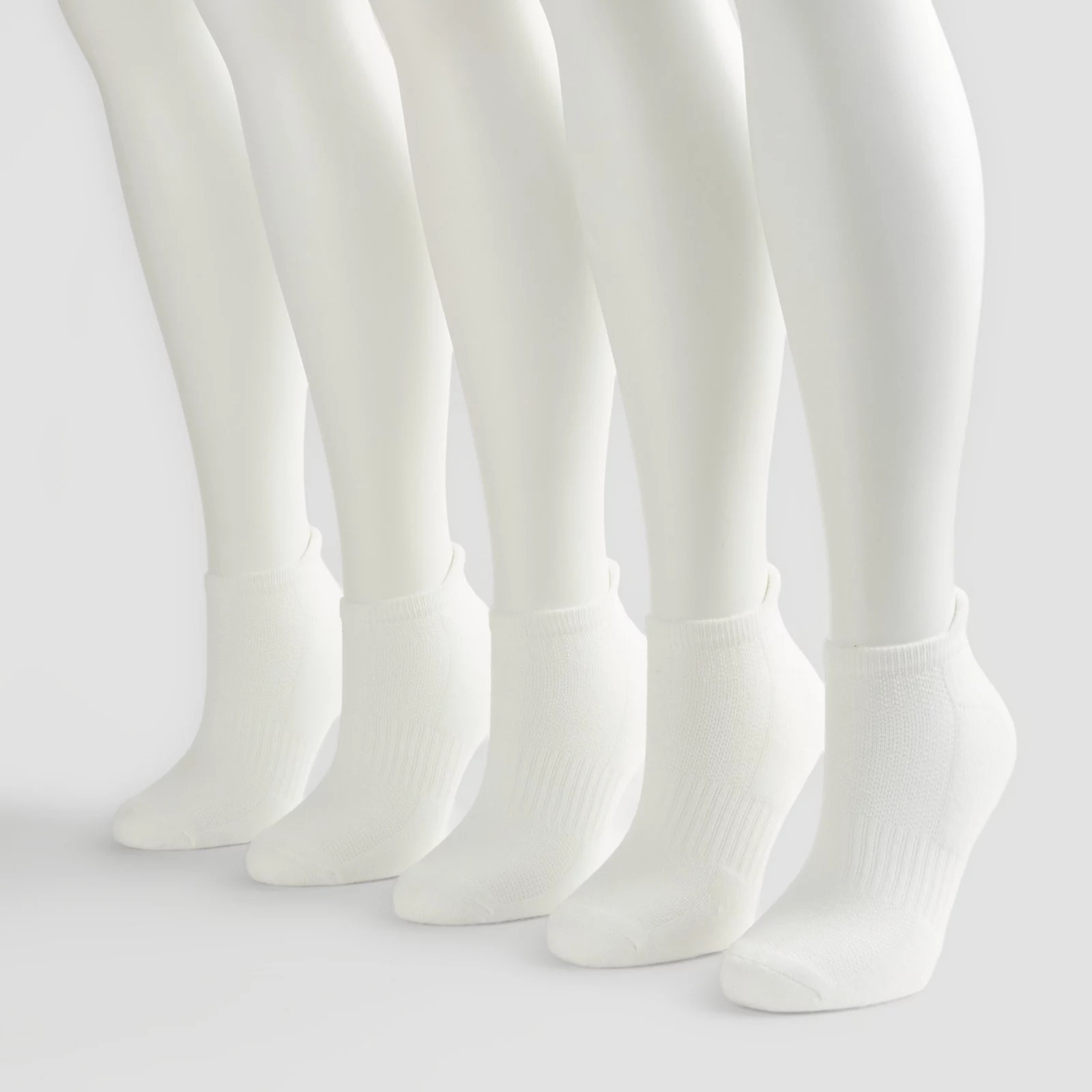 Women's FLX 5-Pack Athletic Low Cut Tab Socks, Size: 9-11, White | Kohl's