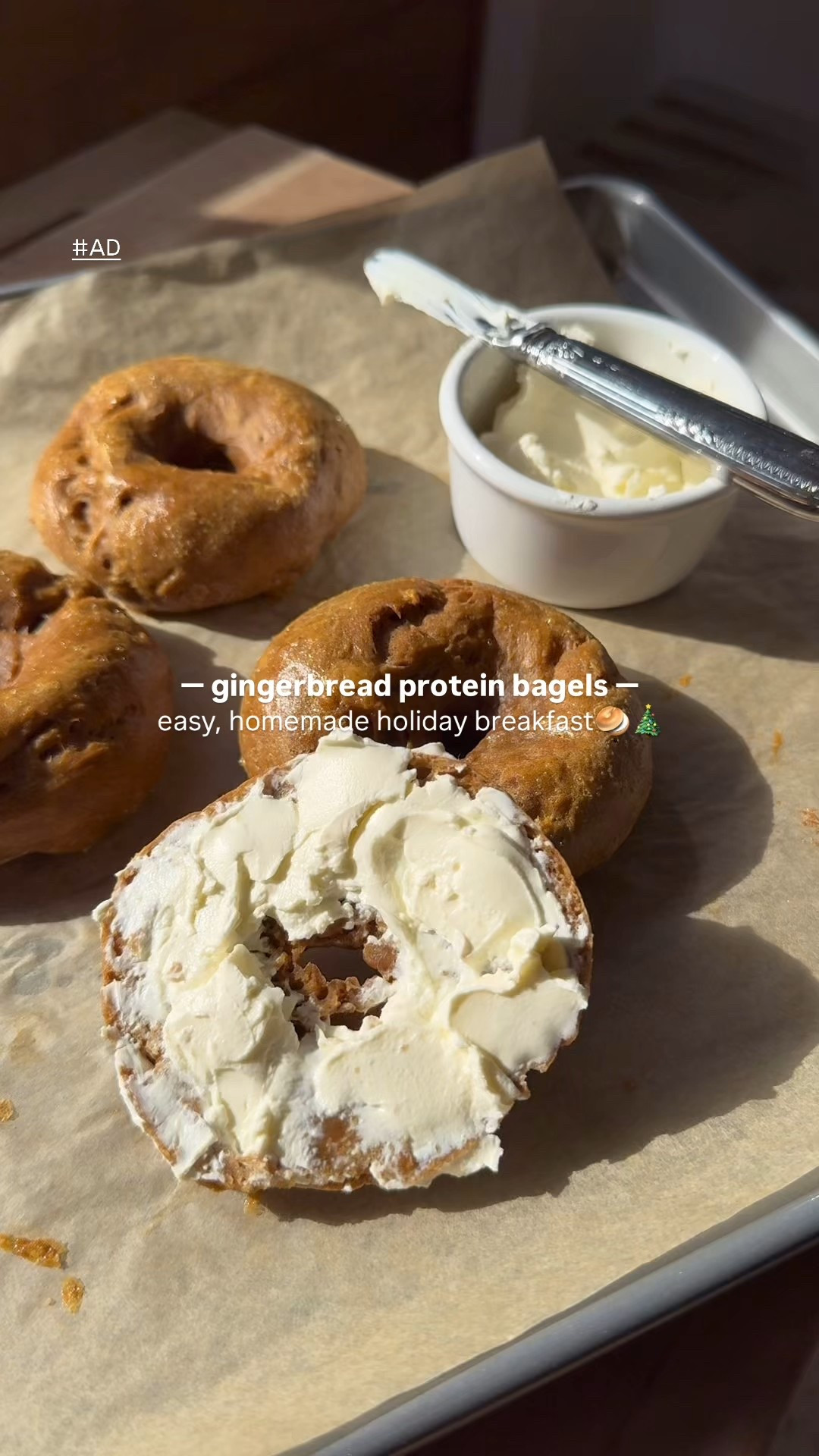 #ad HOMEMADE GINGERBREAD BAGELS🥯🎄

With the easiest healthy swap thanks to @chobani Greek yogurt! This adds so much great texture & added protein to this recipe, you truly wouldn’t believe these are made with only a handful of simple ingredients.

Comment RECIPE for the details sent directly your way!

…and be sure to snag some @chobani Greek yogurt @target to sneak into all of your festive cooking & baking adventures this season - find my favs linked on my @shop.ltk 🤎

xx #goodnesswithg #Holidayrecipes #Healthyrecipes #eatclean #TargetPartner #target