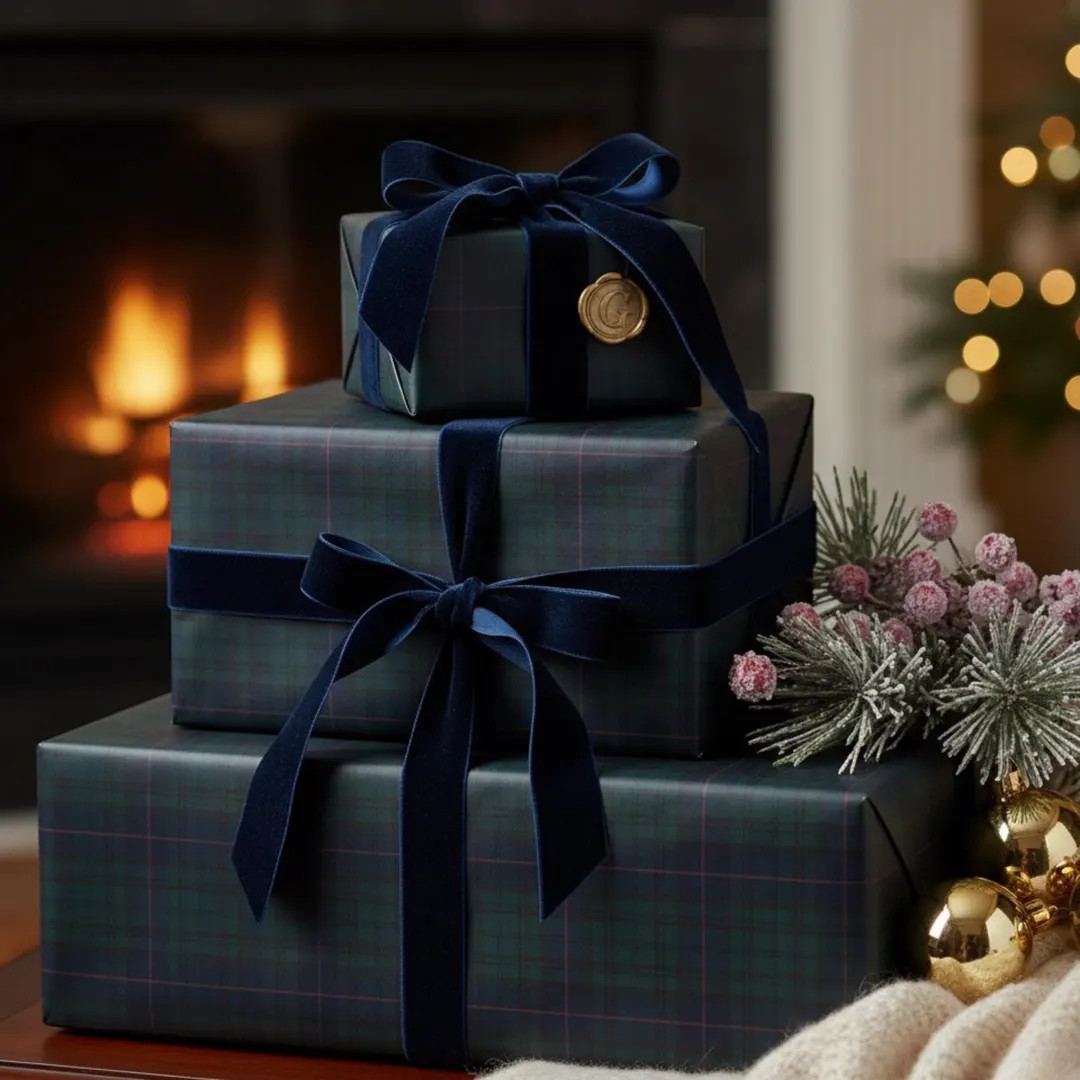 Plaid Christmas Wrapping Paper, Tartan Heritage Gift Wrap | Etsy (US)