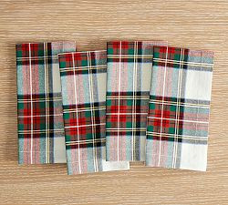 Stewart Plaid Cotton Napkins - Set of 4 | Pottery Barn (US)
