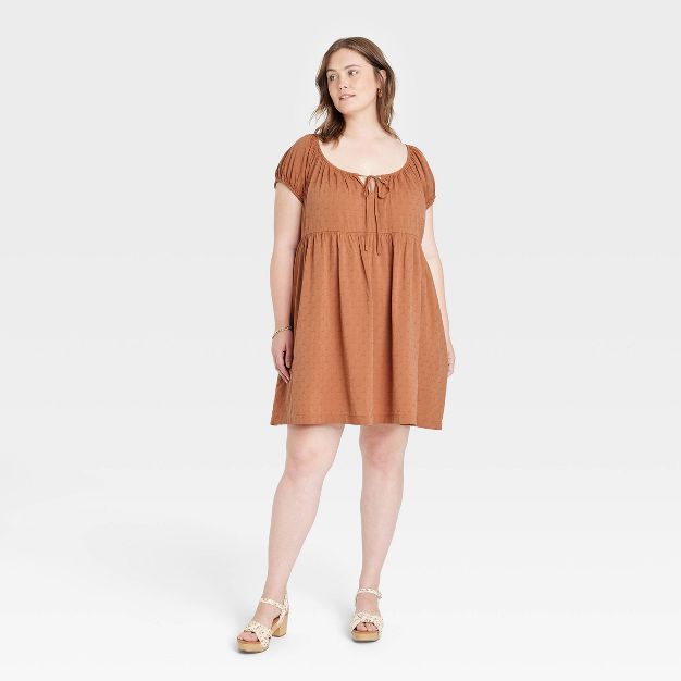 Women's Puff Short Sleeve Day Dress - Universal Thread™ | Target
