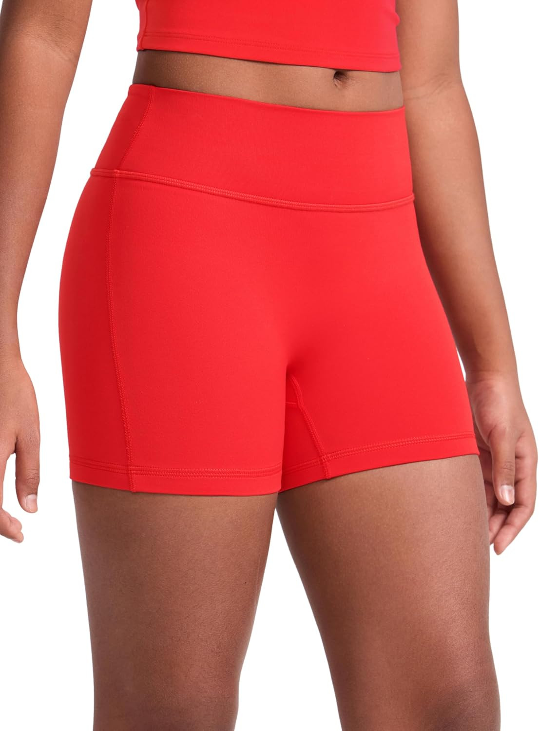 CRZ YOGA Girls No Front Seam Biker Shorts | Amazon (US)