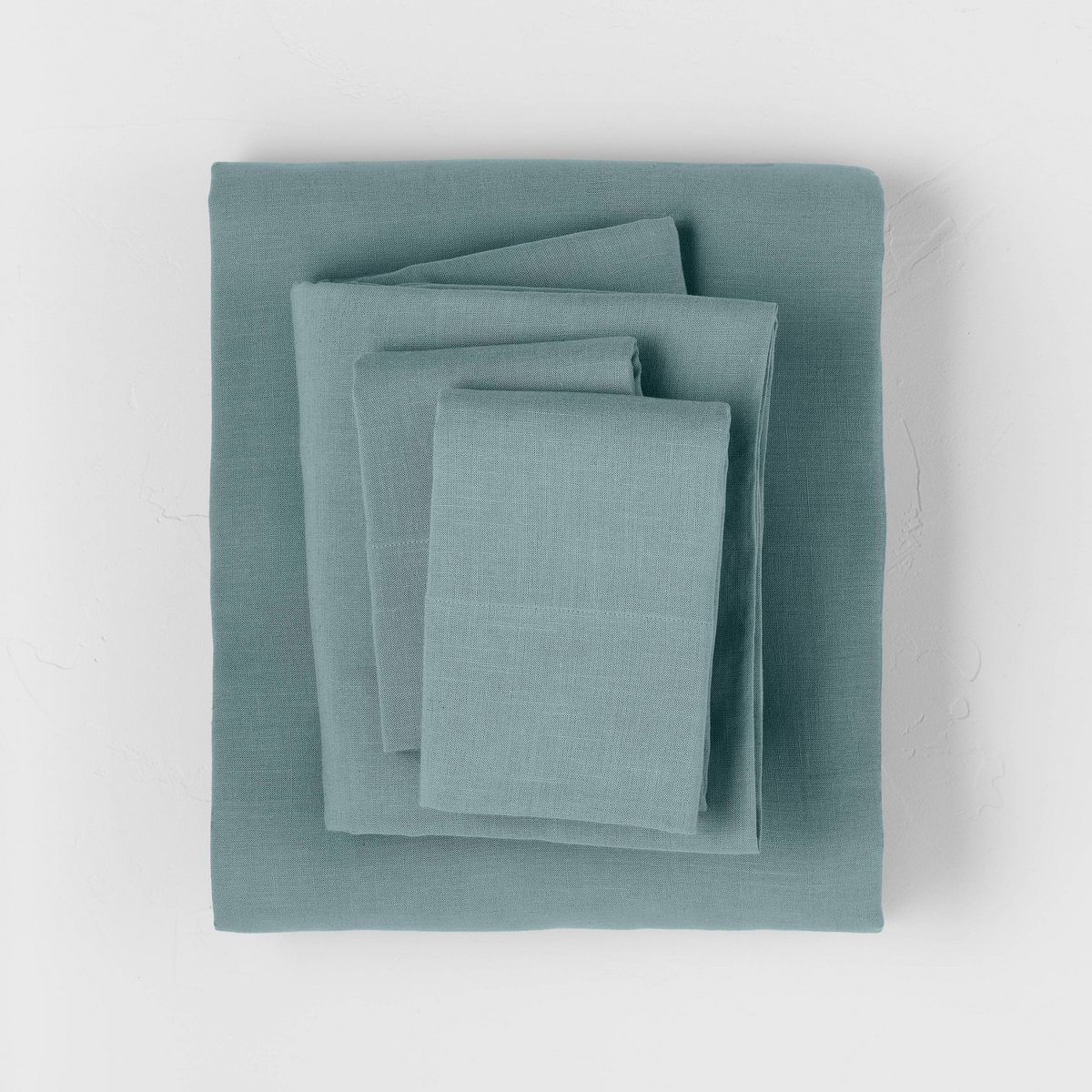 King Linen Blend Sheet Set Teal Blue - Casaluna™ | Target