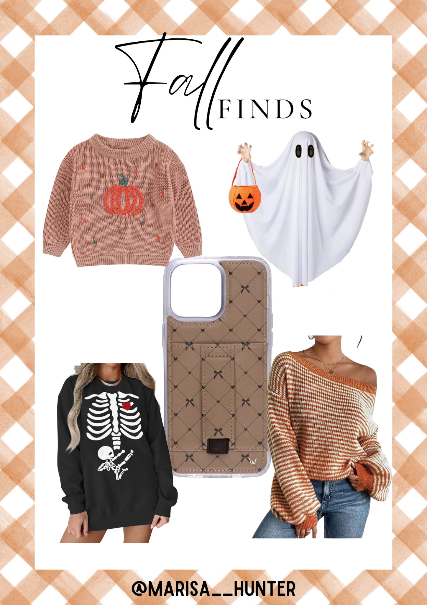 Fall finds 

Bump friendly Halloween costumes phone case pumpkin sweater ghost skeleton off the shoulder sweater 

#LTKHalloween #LTKKids #LTKBump
