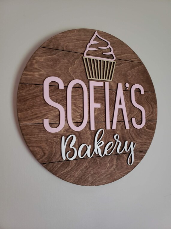 Play Kitchen Personalized Sign with Cupcake | Kitchen Decor | Rustic Ship Lap Kitchen| Wood Baker... | Etsy (US)