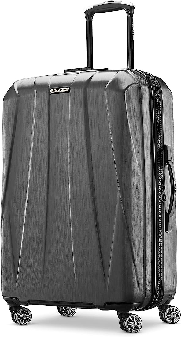 Samsonite Centric 2 Hardside Expandable Luggage with Spinner Wheels, Charcoal, Checked-Medium 24-Inc | Amazon (US)