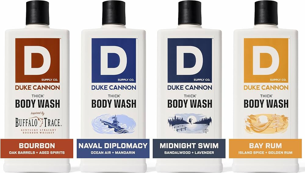 Duke Cannon Supply Co. THICK High-Viscosity Body Wash for Men THICK IN A BOX Variety 4 Pack - Pre... | Amazon (US)