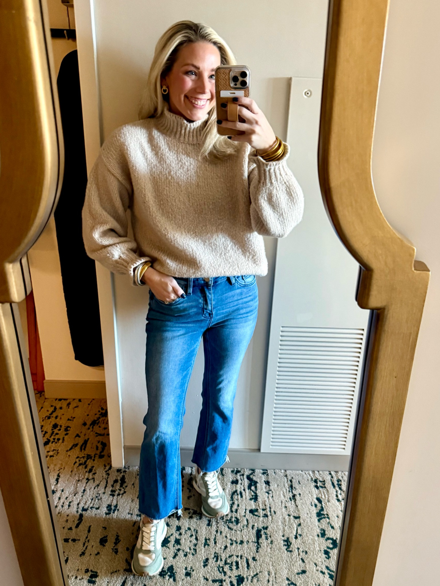 Volleyball tournament fit day one! Sweater: Amazon, size small
Jeans: Maurice’s, size 26
Shoes: Veronica Beard
Earrings: Electric Picks

#LTKStyleTip #LTKFindsUnder100 #LTKFindsUnder50