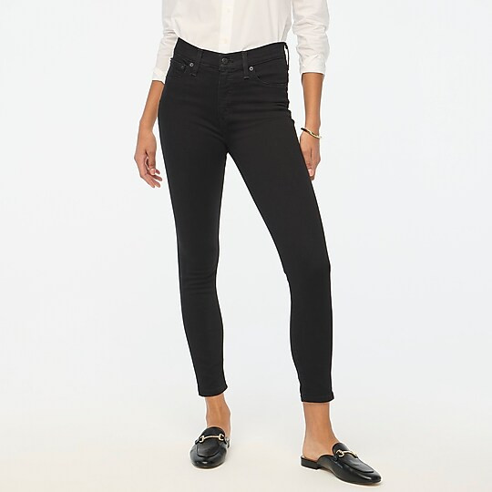 9" high-rise black skinny jean in signature stretch | J.Crew Factory