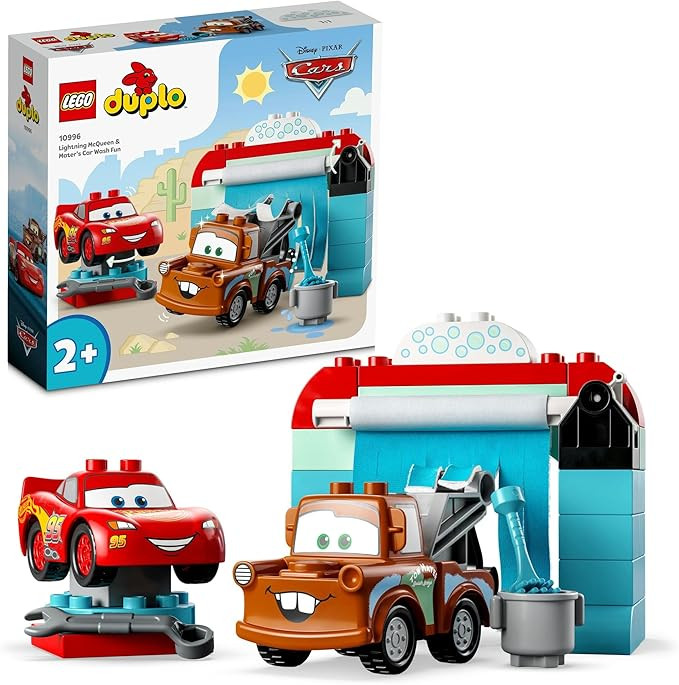 LEGO DUPLO Lightning McQueen and Meter Car Wash 10996 Toy Blocks Present for Toddlers Baby Car Ca... | Amazon (US)