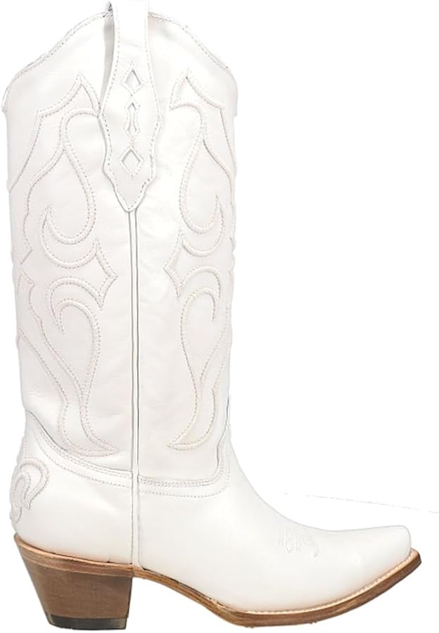 CORRAL LADIE'S WHITE EMBROIDERY, SNIP TOE, LEATHER SOLE, WESTERN, Z5046 | Amazon (US)