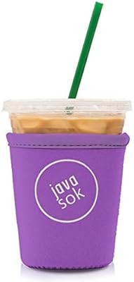 Java Sok Reusable Iced Coffee Cup Insulator Sleeve for Cold Beverages and Neoprene Holder for Sta... | Amazon (US)