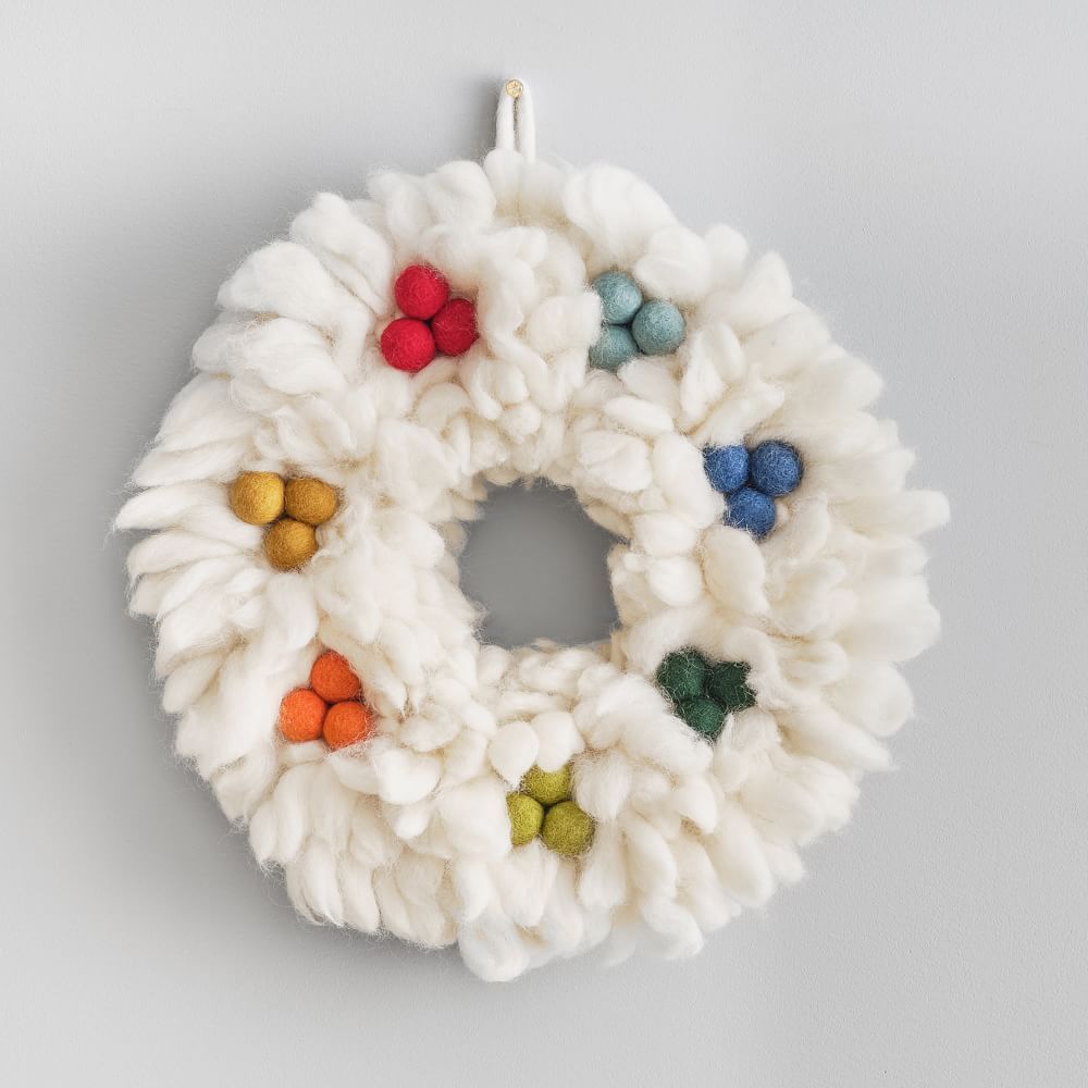 Felt Wreath - Ivory | West Elm (US)