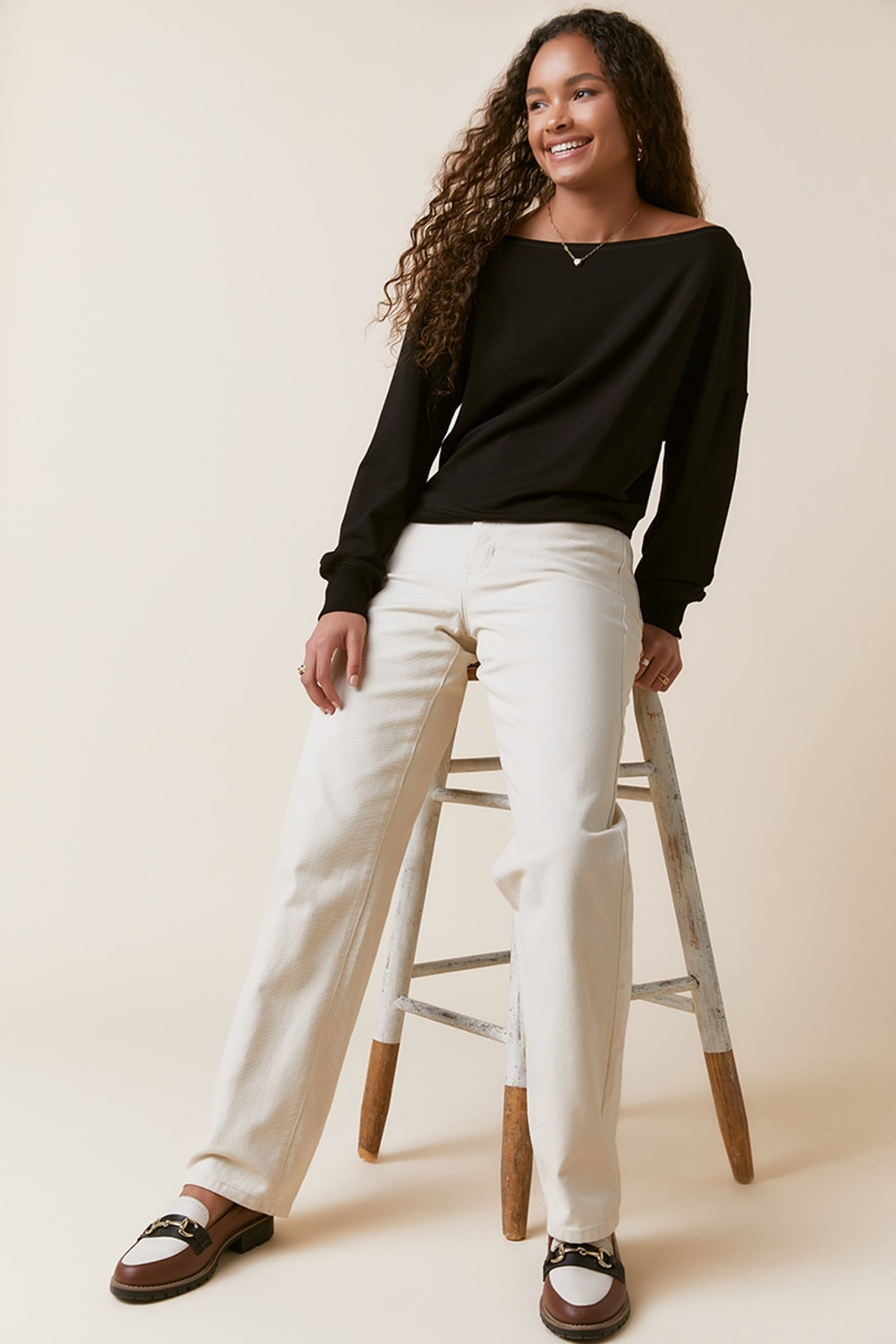 Adrienne Straight Leg Denim Pants | Francesca's