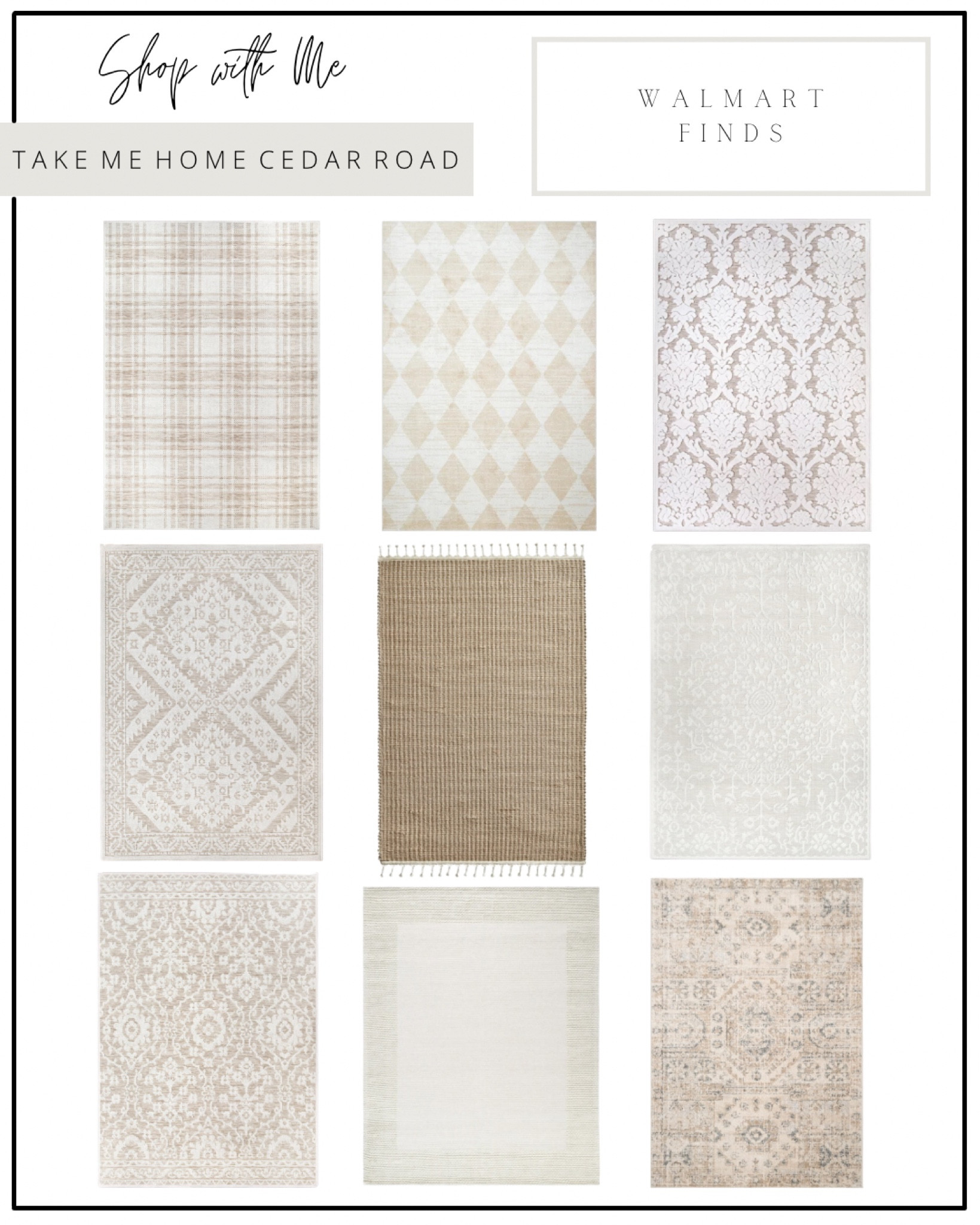 Neutral rugs at Walmart!! So many options! Loving these - most come in multiple sizes! 

Area rug, neutral area rug, runner rug, entryway rug, neutral rug, Walmart rug, living room, bedroom, entryway 

#LTKhome #LTKfindsunder100 #LTKsalealert