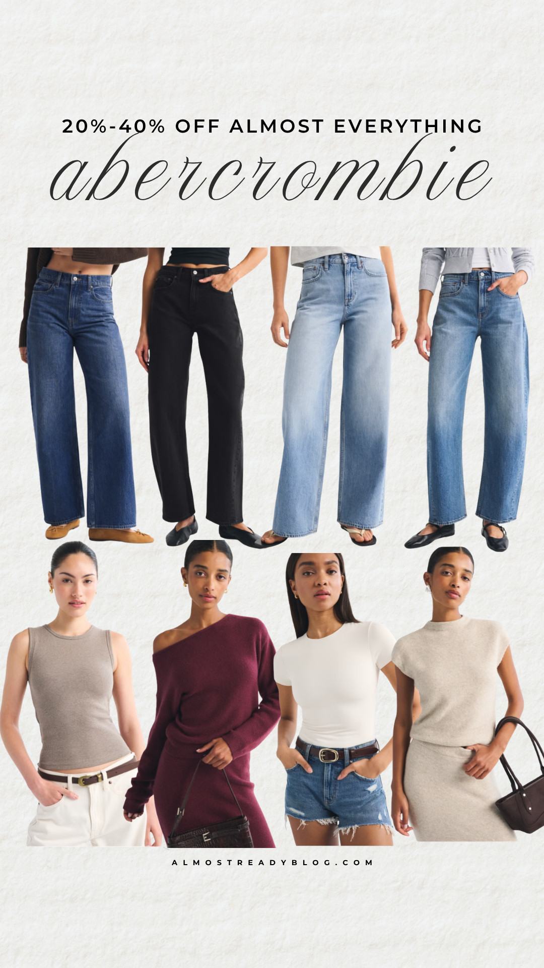 Abercrombie is offering 20%–40% off almost everything, such a good time to refresh your fall wardrobe with denim and elevated basics.

Abercrombie sale, Abercrombie fall fashion, fall clothing sale, women’s fall fashion, fall denim, women’s jeans, fall wardrobe, fall basics, women’s sweaters, fall outfit ideas

#LTKOver40 #LTKSaleAlert