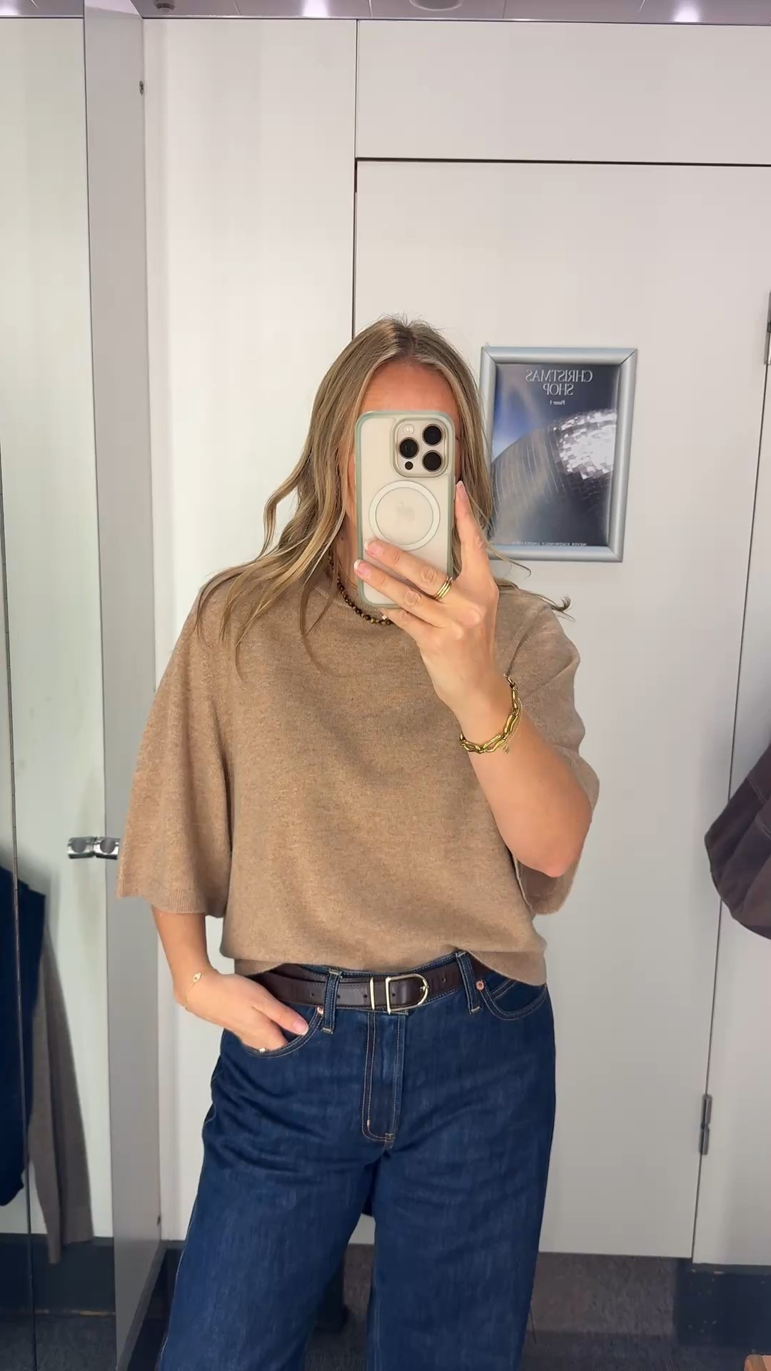 100% cashmere knit t shirt 
I’m wearing a U.K. 16 for a looser relaxed fit 
Lovely shape and other shades available 

#LTKwinter #LTKworkwear #LTKsale