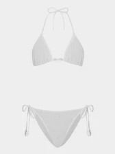 Gina Beaded Bikini - White | HUNZA G