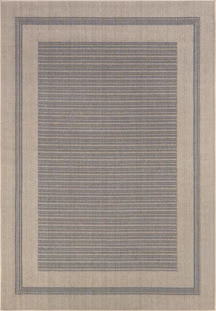 Light Gray Bordered Solid Indoor/Outdoor 8' x 10' Area Rug | Rugs USA