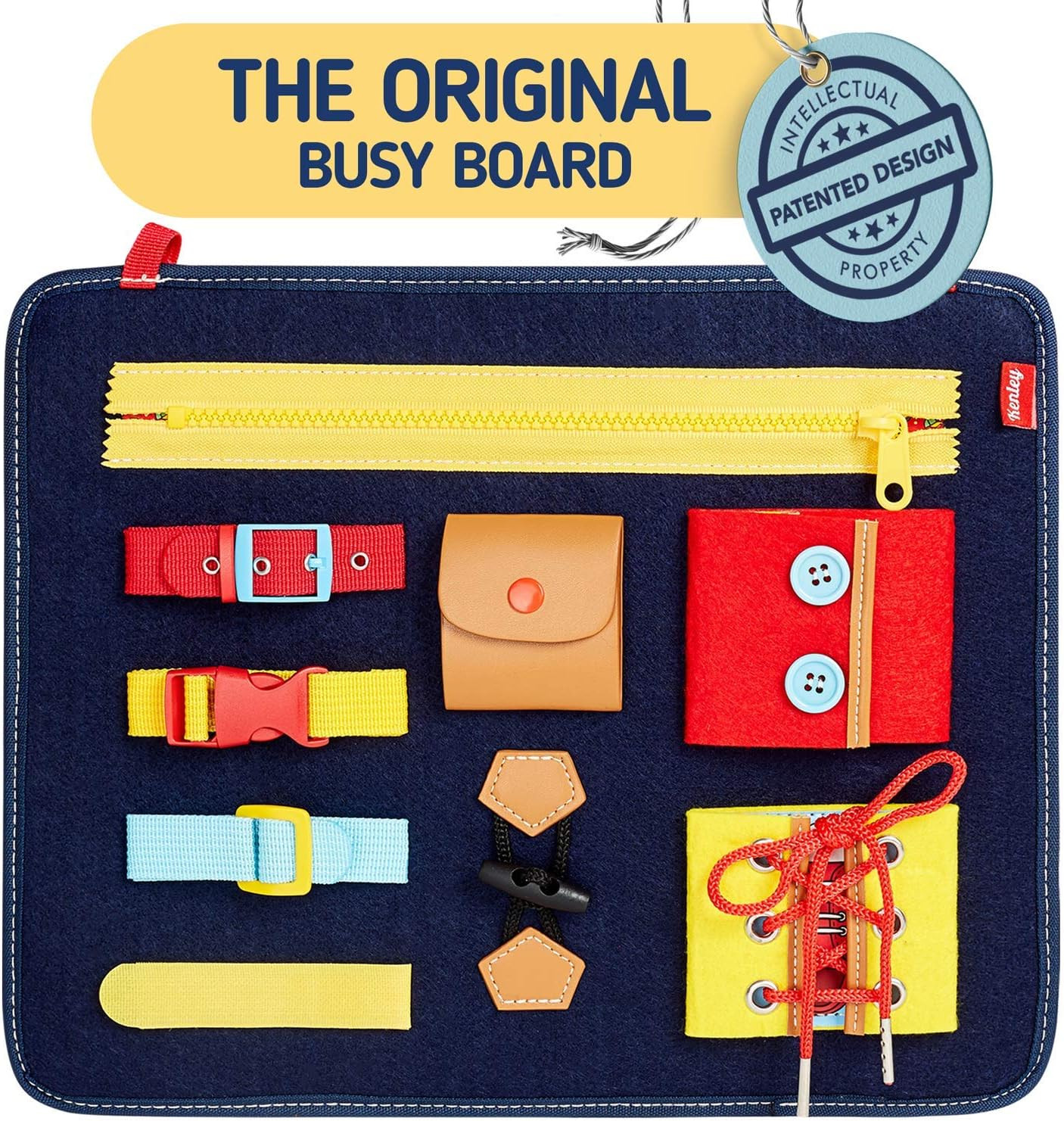 Amazon.com: Toddler Busy Board - Montessori Sensory Activity Board for Toddlers - Develops Basic ... | Amazon (US)