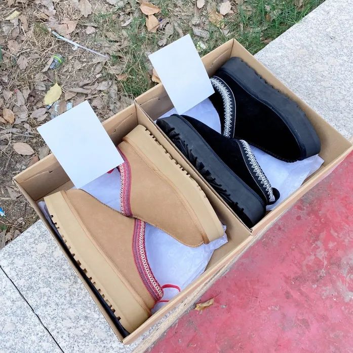 2022 Hot Sell AUSG Platform Woman Winter Boot Designer Ankle Boots Tazz Shoes Chestnut Black Warm... | DHGate
