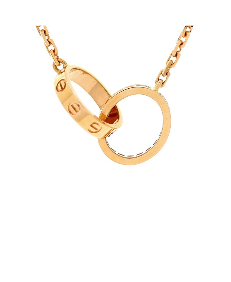 Pre-Owned Cartier Love Interlocking Necklace 18K Rose Gold with Diamonds | Bloomingdale's (US)