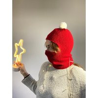 Face Mask, Wool Balaclava Hat, Winter Full Face Mask For Women, Ski Christmas | Etsy (US)