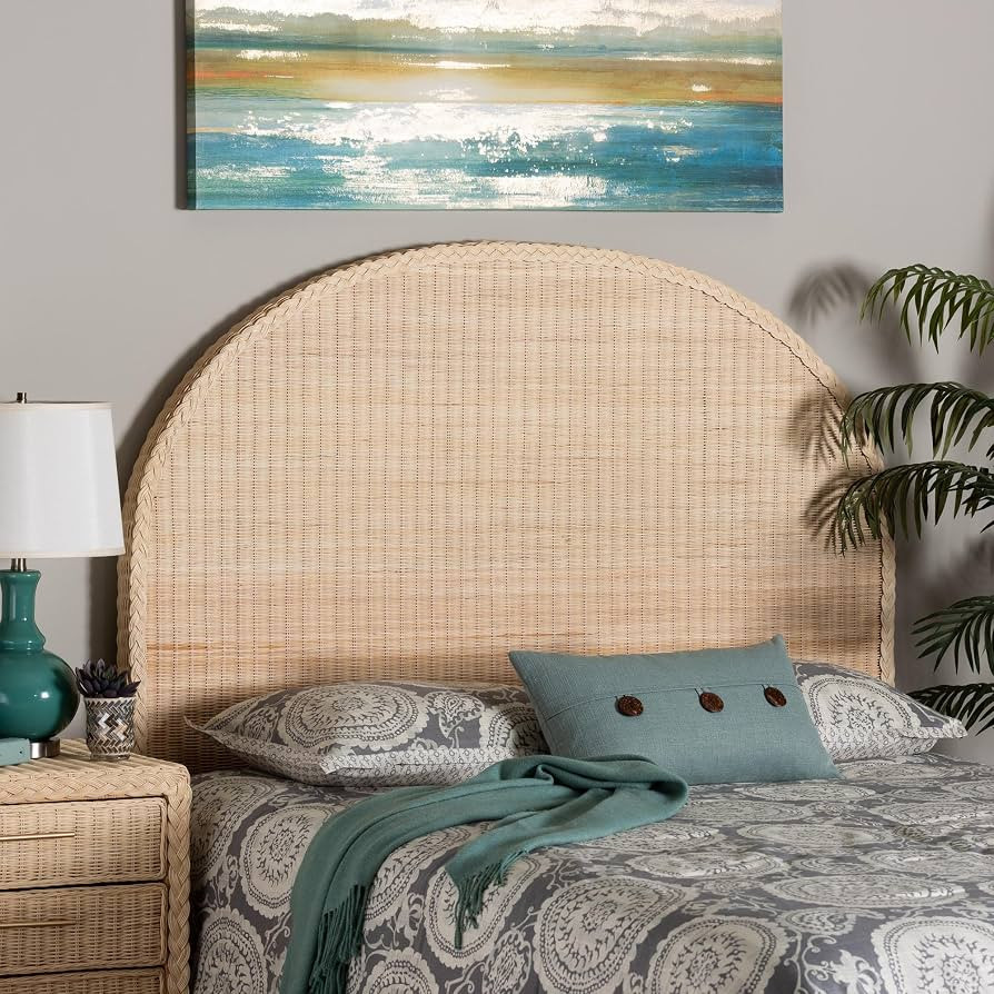 Bali & pari Lanica Japandi Sun Bleached Rattan Queen Size Standalone Headboard | Amazon (US)