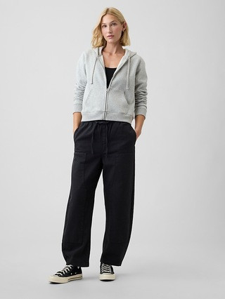 Mid Rise Pull-On Barrel Jeans | Gap Factory