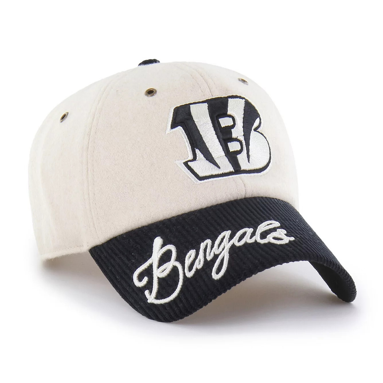 Women's '47 Natural/Black Cincinnati Bengals Rope Script Clean Up Adjustable Hat | Kohl's