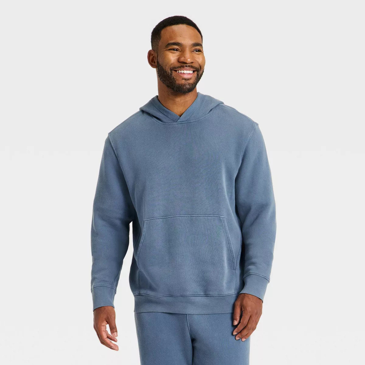 Men's French Terry Pullover Hoodie - All In Motion\u2122 Blue XS | Target