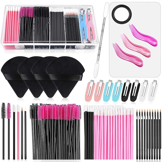 Disposable Makeup Applicators Kit with Triangle Puff Mixing Palette, Artist Supplies Disposable M... | Amazon (US)
