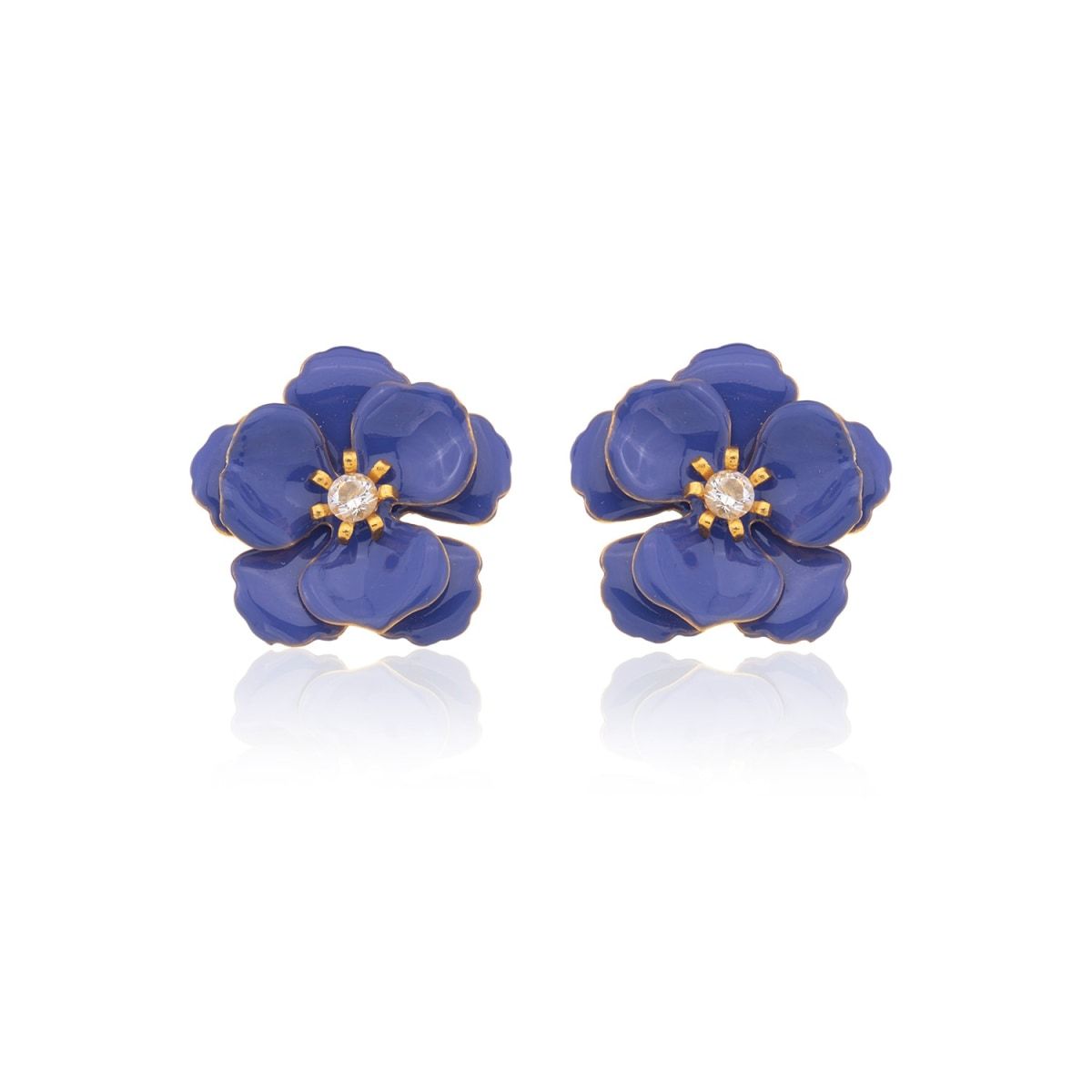 Very Peri Viola Flower Earrings | Wolf & Badger (US)
