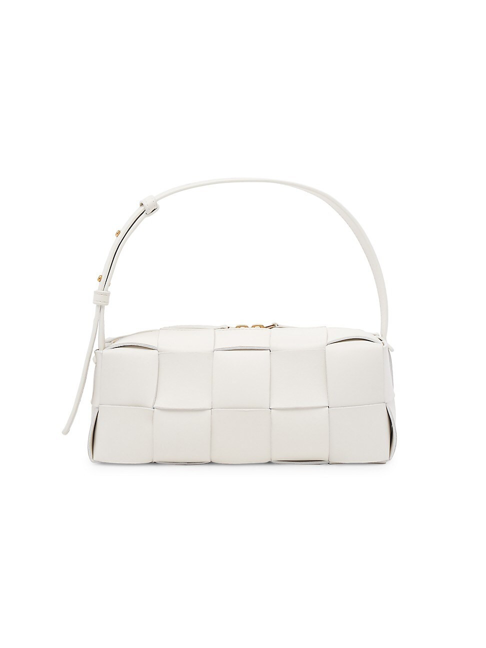 Women's Small Brick Cassette Leather Shoulder Bag - White Gold | Saks Fifth Avenue