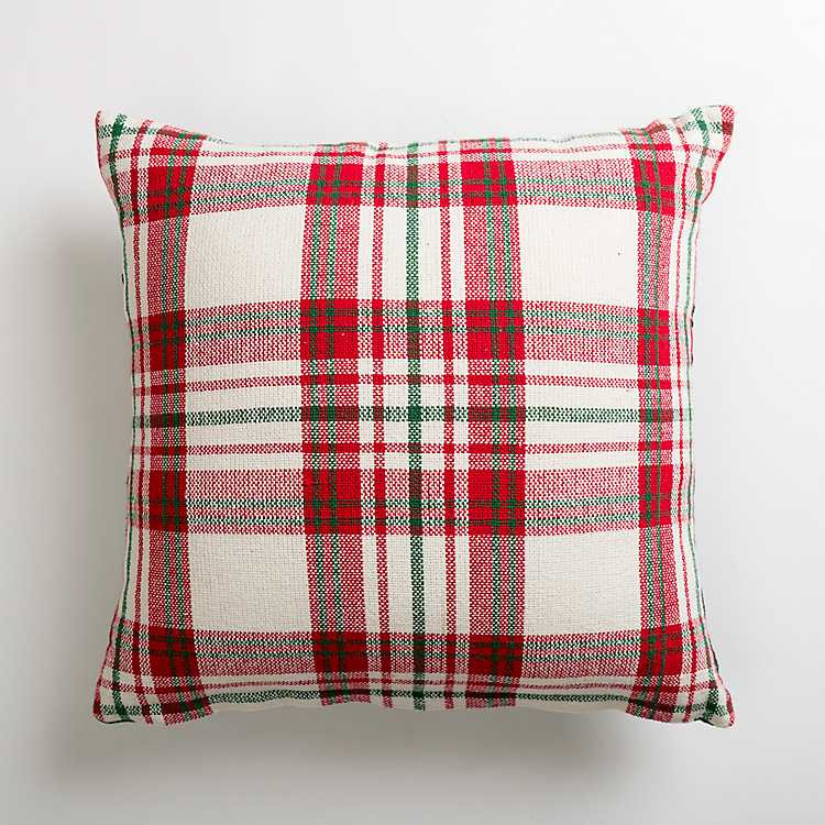 Embroidered Green Holly Christmas Pillow | Kirkland's Home