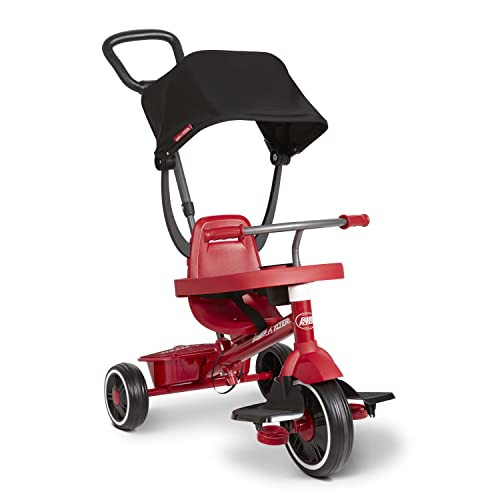 Radio Flyer Pedal & Push 4-in-1 Stroll ' N Trike®, Red Tricycle, for Toddlers Ages 1-5 (Amazon Exclusive), Toddler Bike Large | Amazon (US)