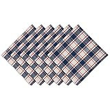 DII Thanksgiving & Fall Table Decoration Autumn Farmhouse Plaid, Napkin Set, 20x20, Blue & Orange... | Amazon (US)