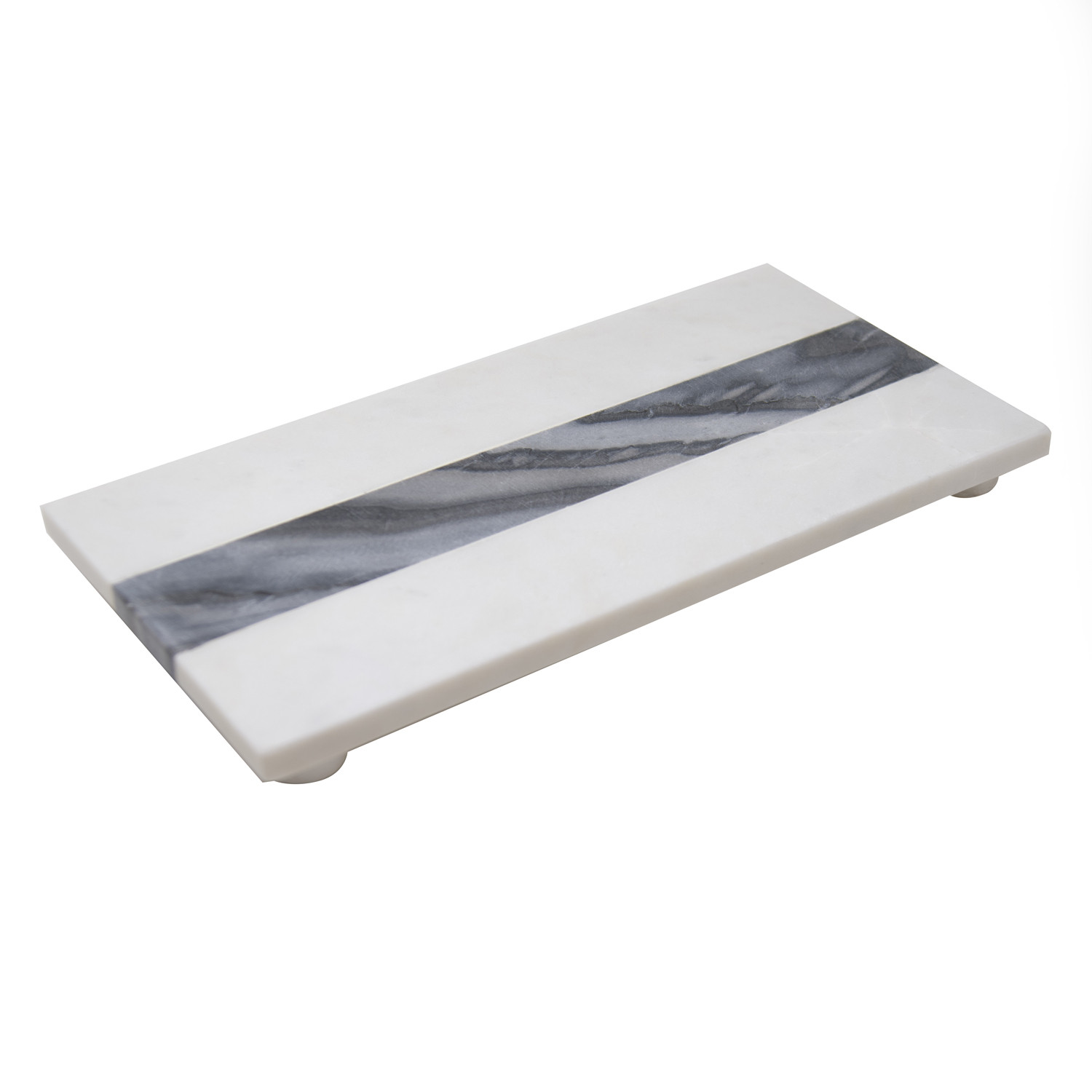 Rectangle  Serving Tray in Gray and White Marble, 14x7",  by Housewares International | Walmart (US)