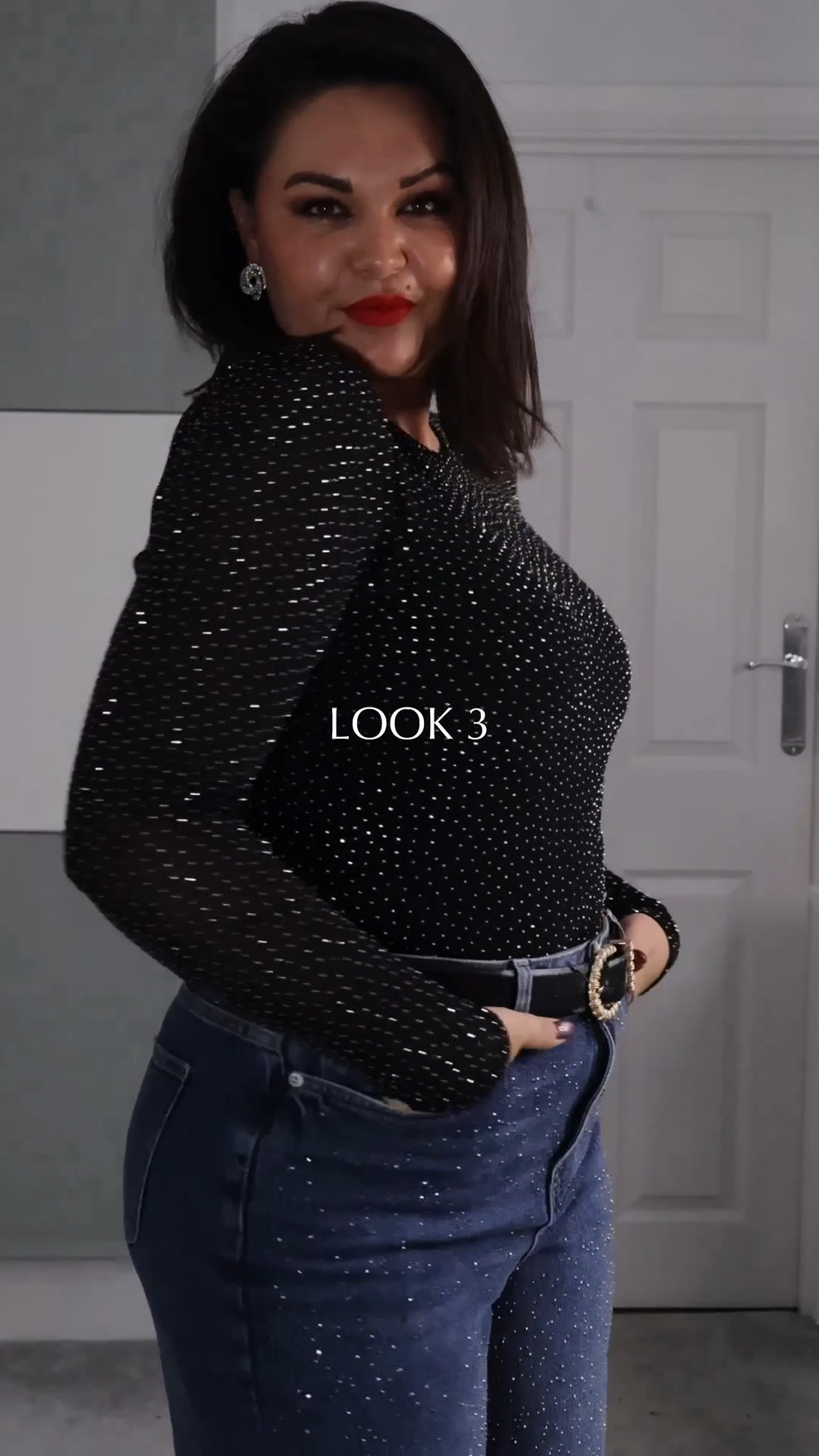 Sparkly wide-leg jeans from M&S ✨
High-rise, comfy, and the glitter is subtle enough for daytime but still festive for nights out. I styled them 4 different ways so you can see how versatile they are:

Look 1: Gold Metallic Shirt
Instant glam. Dressy without being over the top.

Look 2: Red “Merry & Bright” Knit
Festive, cosy, and so easy to throw on.

Look 3: Black Sparkle Mesh Top
Party-ready. Sparkle-on-sparkle but still chic.

Look 4: Deep Green Velvet Jacket
Structured, classy, and smartens the jeans instantly.

Shop all the looks below 🤍✨


#LTKuk #LTKpartywear #LTKmidsize