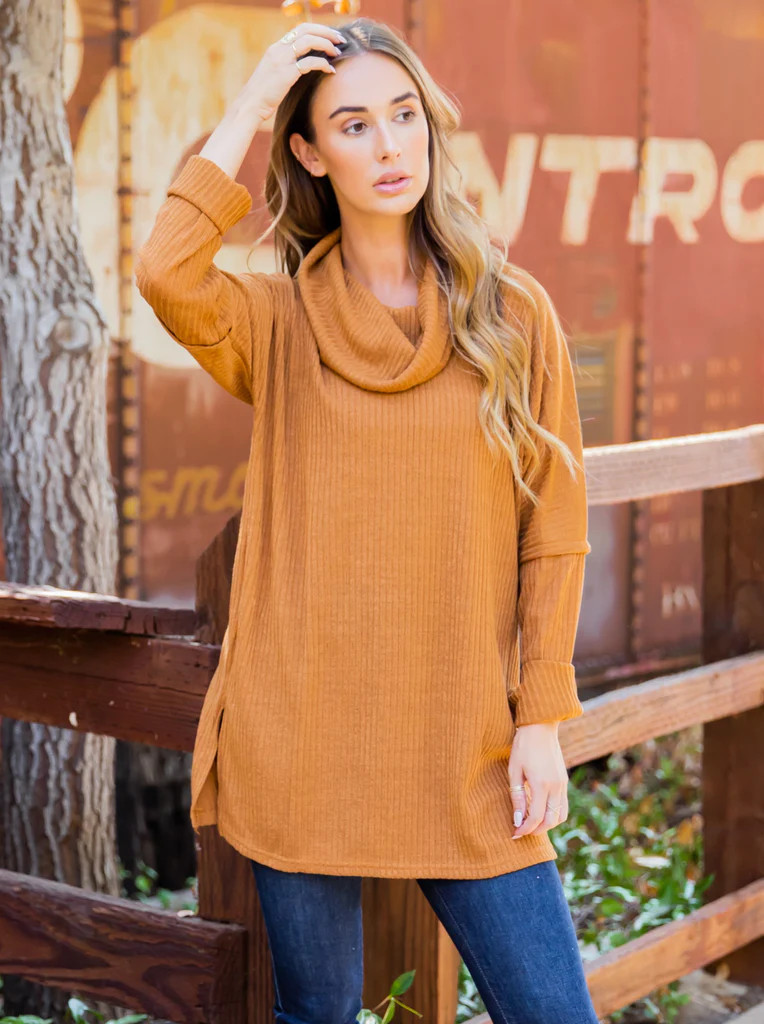 The James Sweater - Gold | Tickled Teal LLC