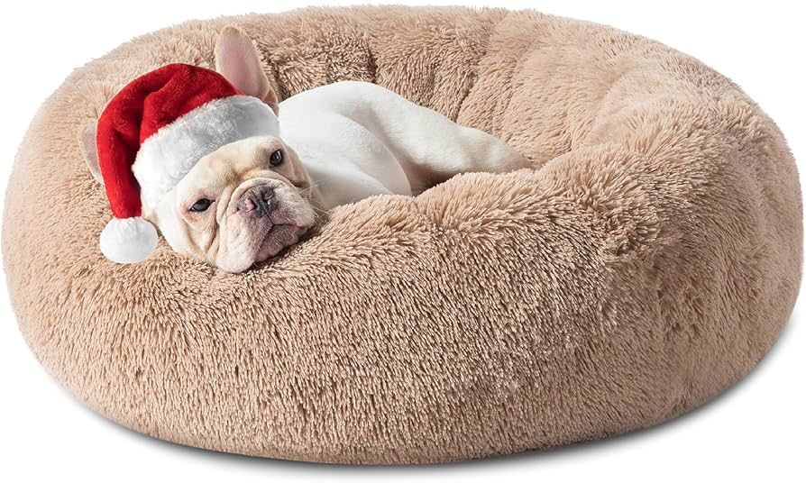 Bedsure Calming Dog Bed for Medium Dogs - Donut Washable Medium Pet Bed, 30 inches Anti-Slip Roun... | Amazon (US)