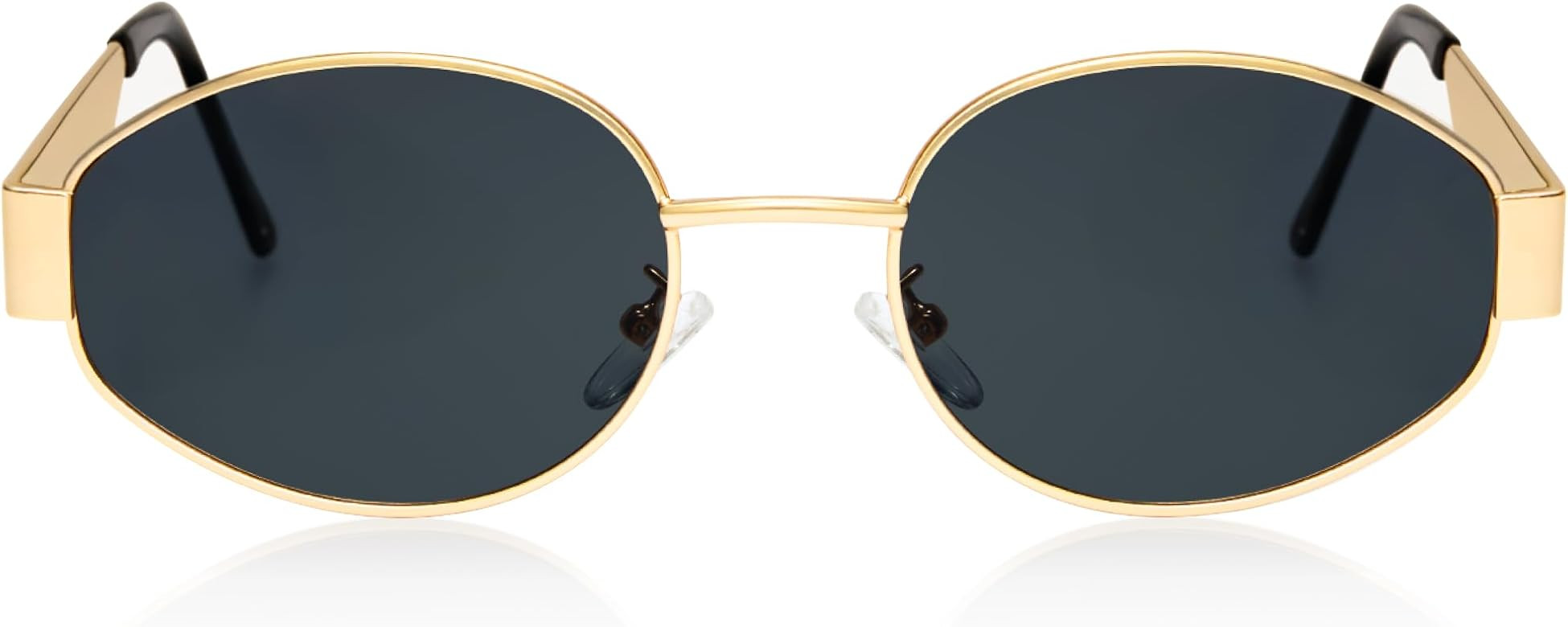 livho 2025 Trendy Oval Sunglasses - Stylish Polarized Shades for Everyday - Retro Metal Frames | Amazon (US)