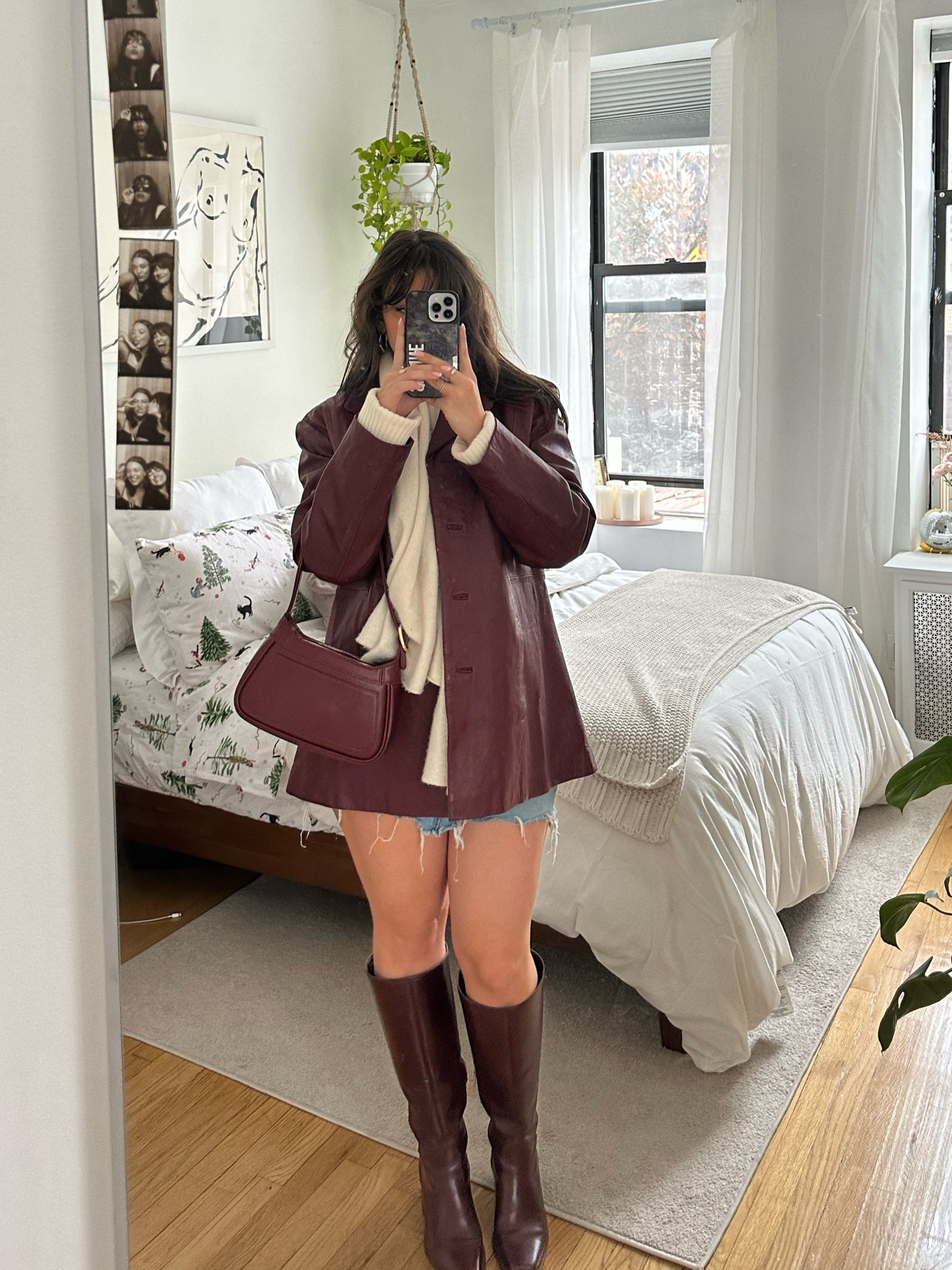 jacket is thrifted, purse is Elli Studios! 