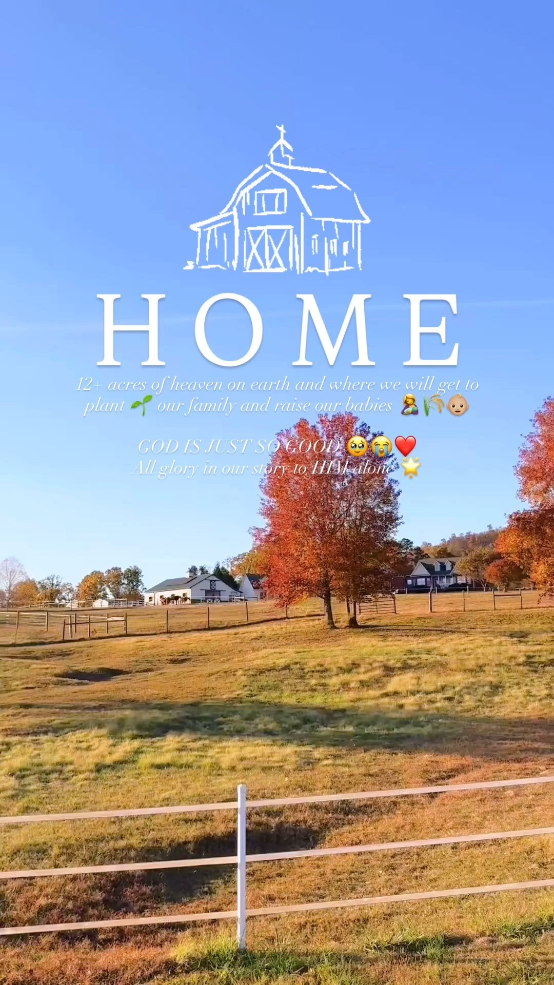 12+ acres of heaven on earth and where we will get to plant 🌱 our family and raise our babies 🤱🌾👶🏼

GOD IS JUST SO GOOD 🥹😭❤️
All glory in our story to HIM alone 🌟