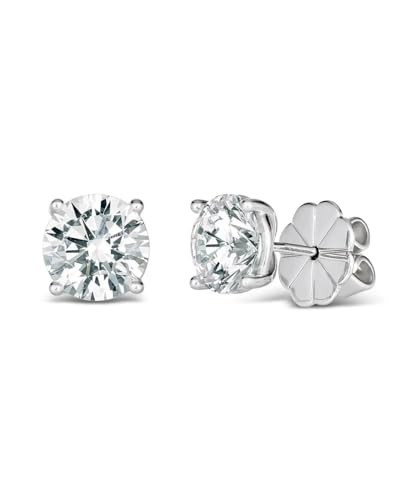 Bethenny x Anna Zuckerman Just Like Diamonds 4 Carat Studs (Platinum) | Amazon (US)