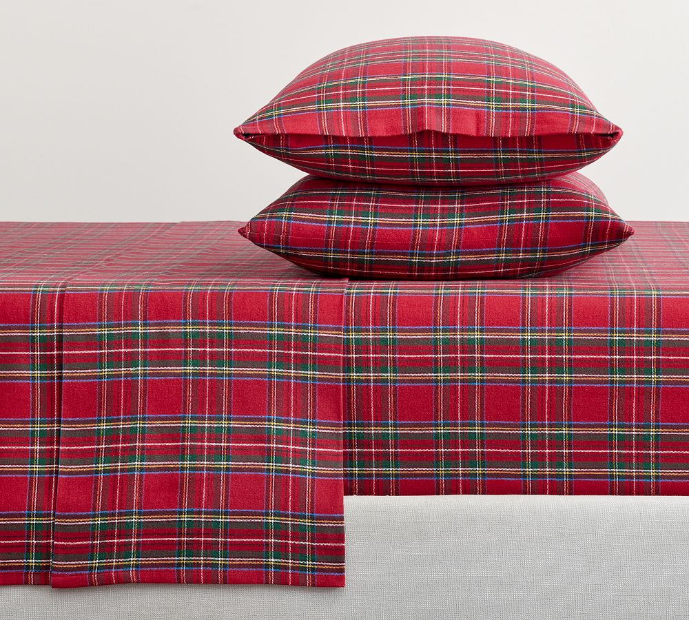 Stewart Plaid Flannel Sheet Set | Pottery Barn (US)